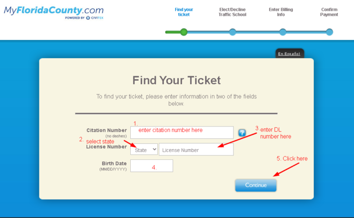 how to pay a traffic ticket online in florida