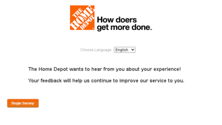MyHomeDepot Survey Official Site